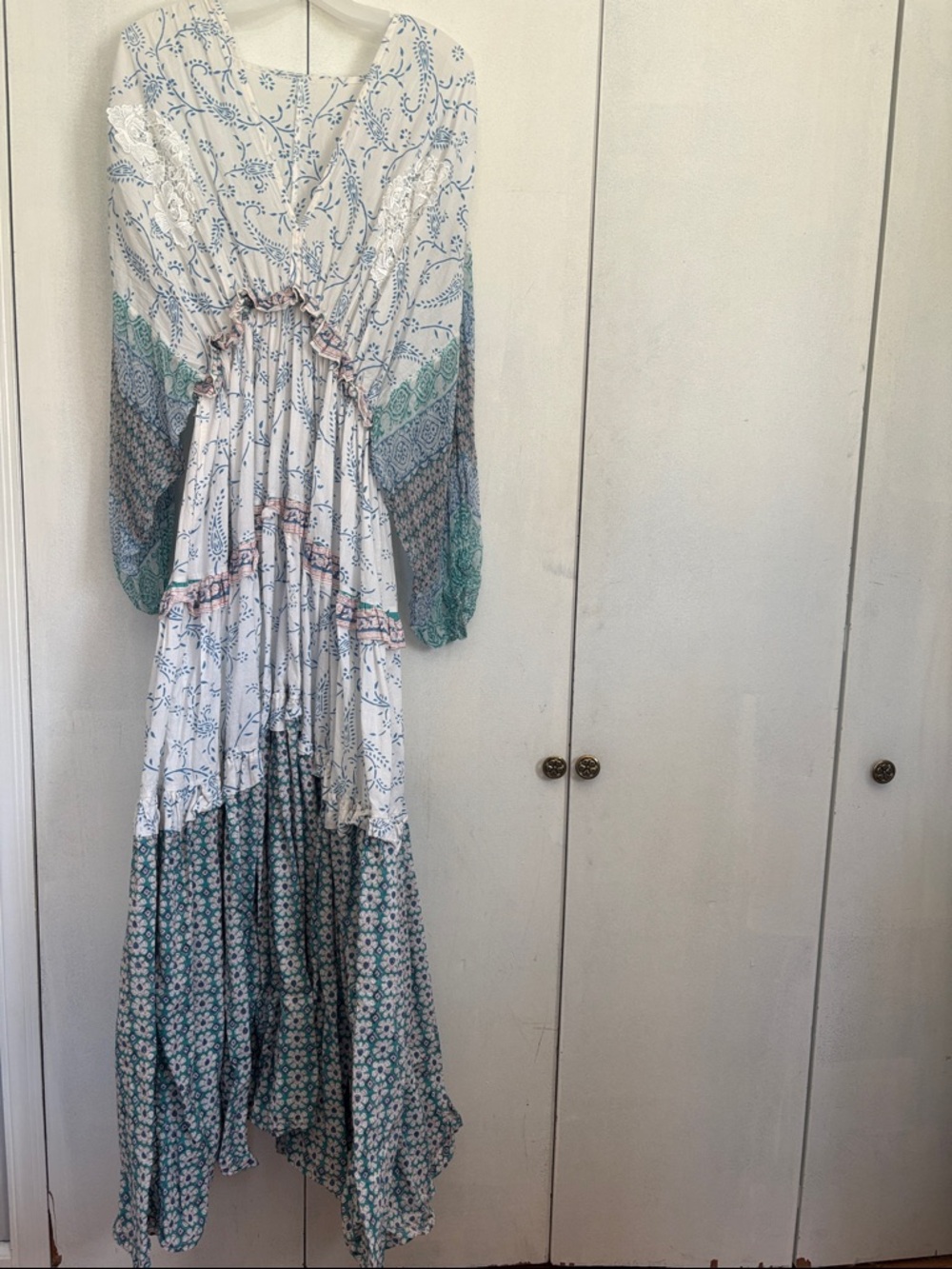 Hand-made Bohemian Floral Maxi Dress